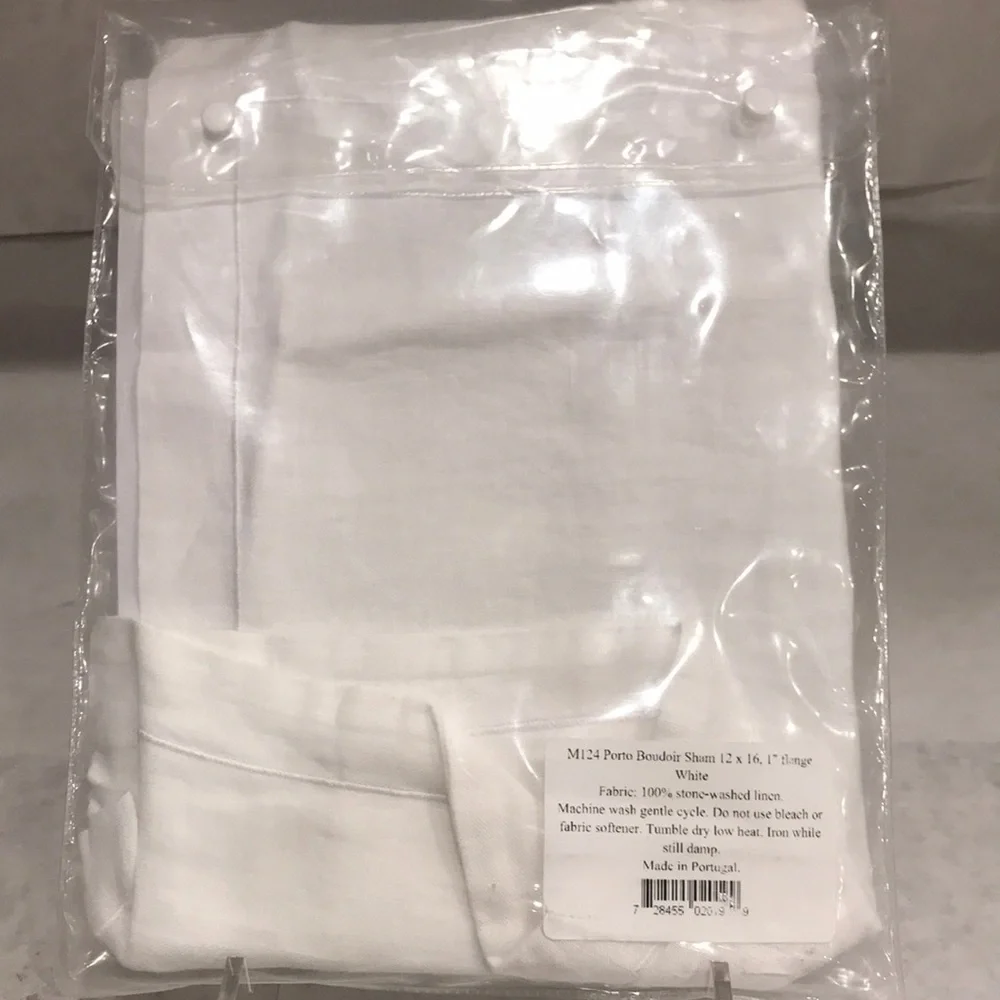 Matouk Porto Boudoir Linen White Sham